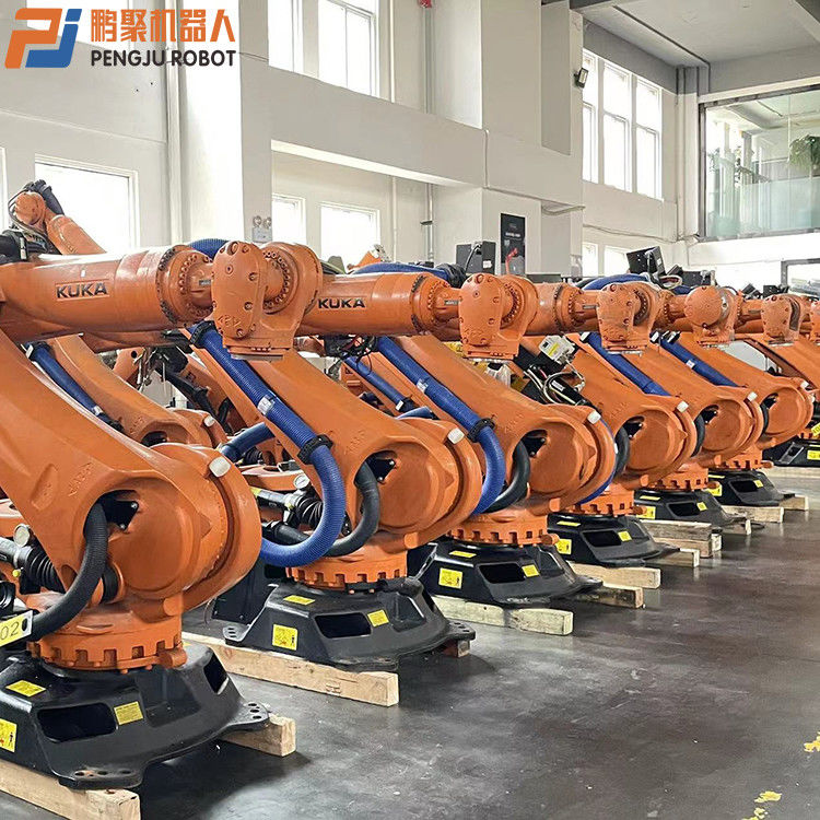 KUKA KR210 Prime 210 کیلوگرم راه حل پالتی سازی بار مفید کوکا برنامه نویسی روبات پالتی سازی با 2700 میلی متر دستکاری روبات جوش نقطه ای