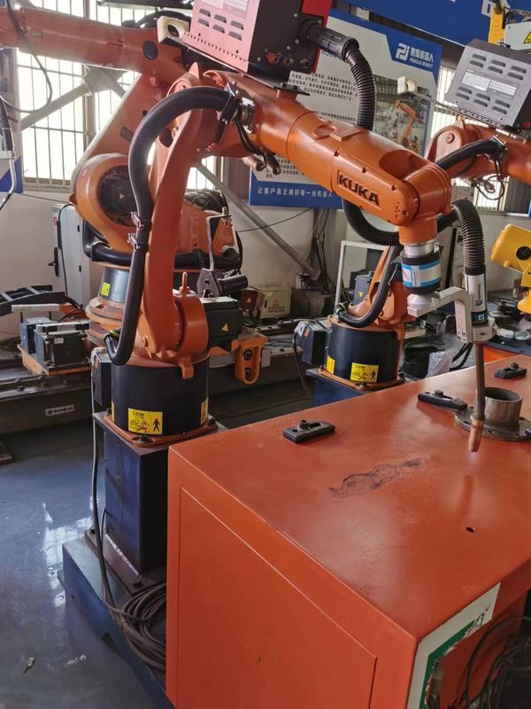 KUKA KR5 R1400 KRC4 استفاده از قطعات ، اندازه گیری ، مونتاژ قطعات ، چسب زدن - چسب زدن ، جوش دادن قوس