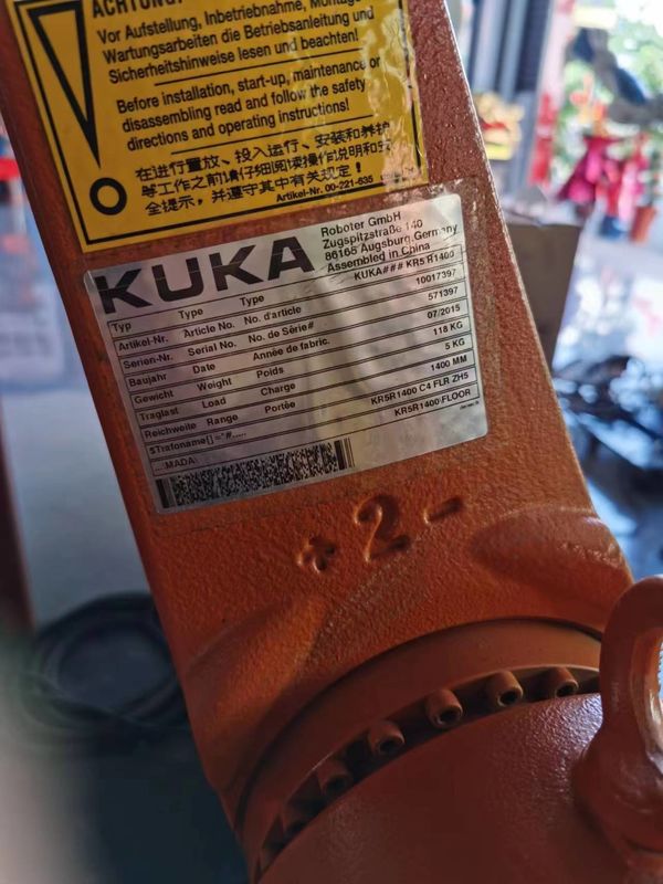 KUKA KR5 R1400 KRC4 استفاده از قطعات ، اندازه گیری ، مونتاژ قطعات ، چسب زدن - چسب زدن ، جوش دادن قوس