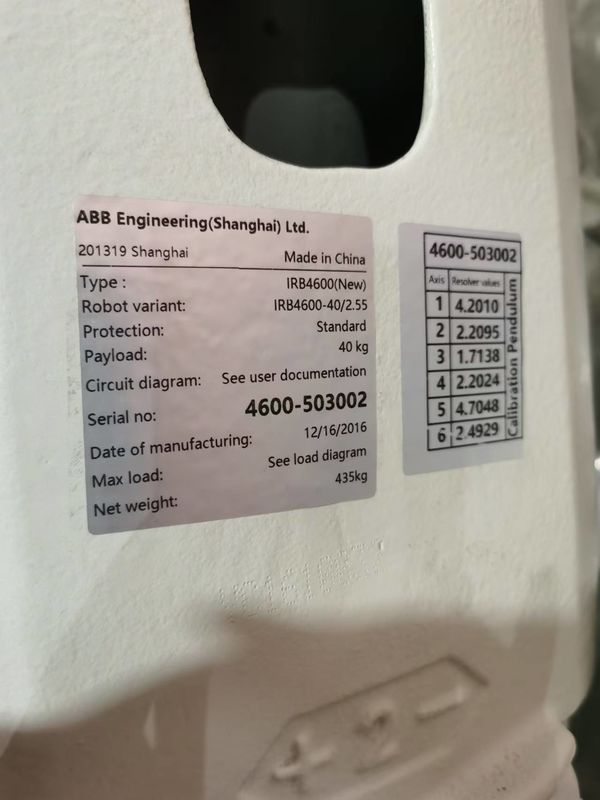 استفاده شده روبات های ABB 6 محور بازوی رباتیک IRB 4600-40/2.55 با 2550mm رسیدن و 40kg ظرفیت بار مفید برای جوش مونتاژ برش توزیع و ماشین تراش