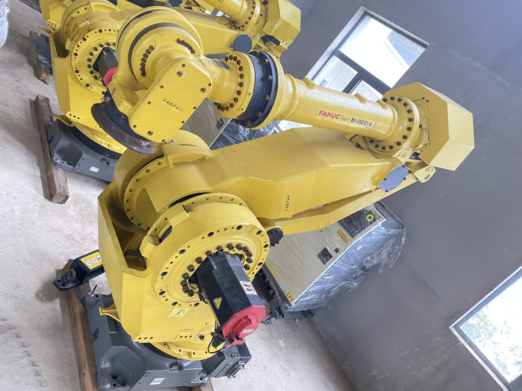 Fanuc M-900iA 350 ربات های استفاده شده 6 محور 2655mm Reach R30iA کنترل کننده کامل برای پالتی و بیشتر