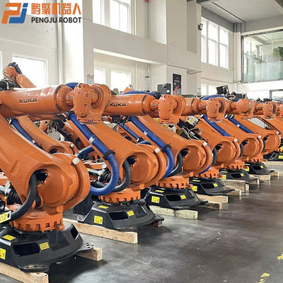 KUKA KR210 Prime 210 کیلوگرم راه حل پالتی سازی بار مفید کوکا برنامه نویسی روبات پالتی سازی با 2700 میلی متر دستکاری روبات جوش نقطه ای